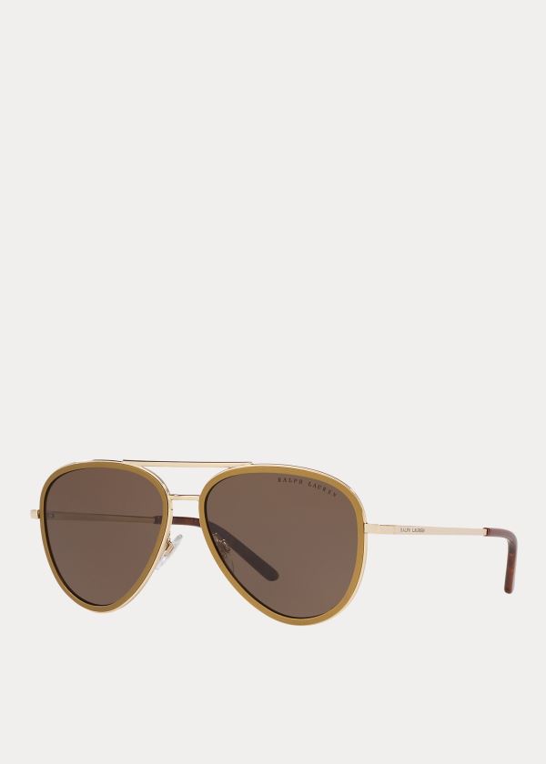 Gafas De Sol Ralph Lauren Hombre Dorados - Automotive Pilot - AHIQF0657